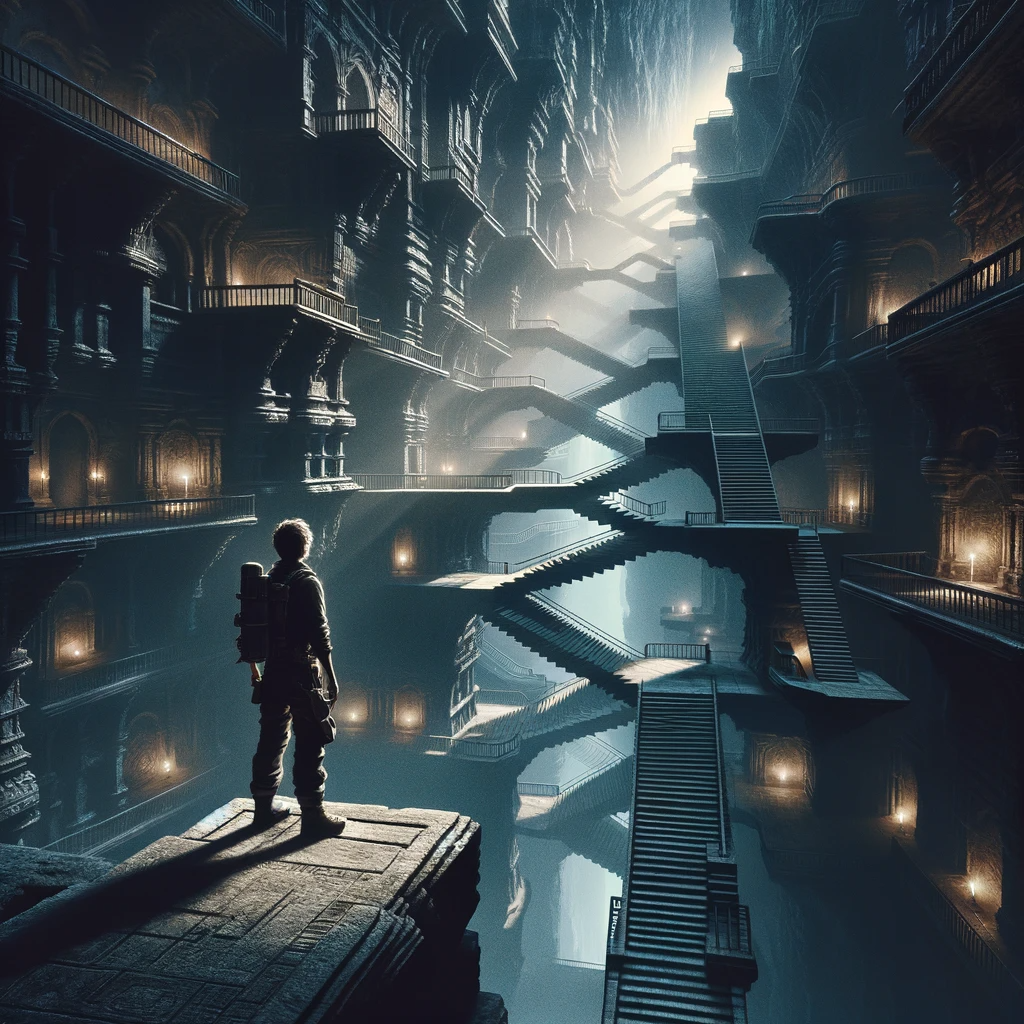 Vacantide Level 33: The Chasm - solitary explorer